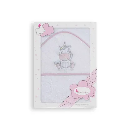 Cape De Bain-100X100-400 Gsm Coton – Mod.Unicornio – B/Rose