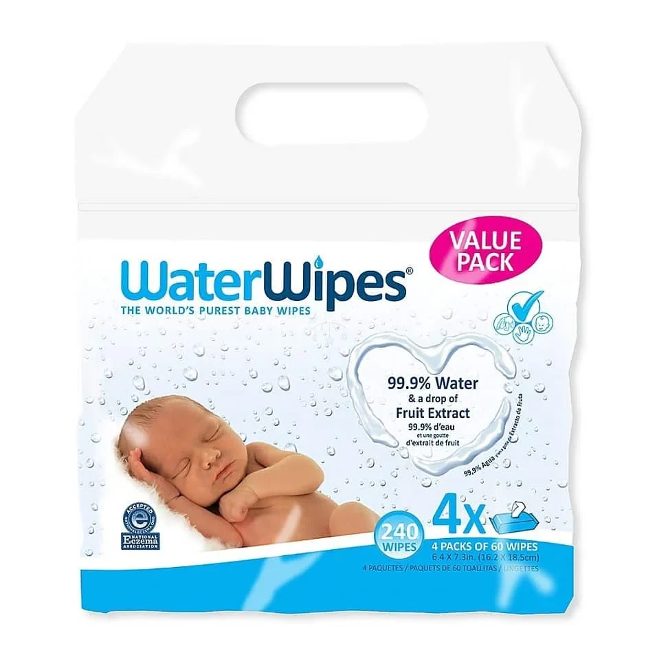 WaterWipes Pack Lingettes bébé 4×60 unités